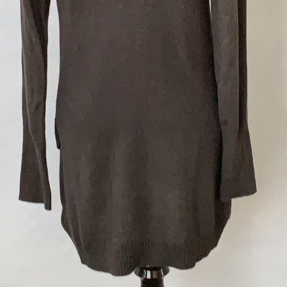 Dakini Dark Gray Hooded Long Sweater Dress - Picture 7 of 12